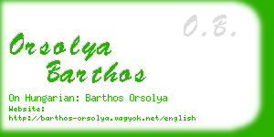 orsolya barthos business card